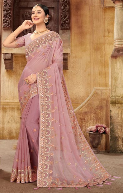 প্রিমিয়াম সফট ইন্ডিয়ান ওয়েটলেস জর্জেট শাড়ী ব্লাউস পিস্ সহ